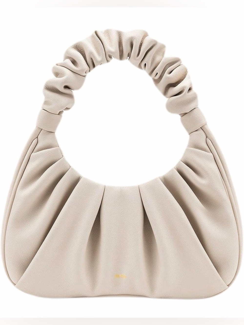JW PEI White Ruched Handle Shoulder Bag